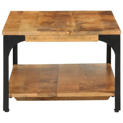 Mesa De Centro Con 2 Alturas Acero Y Madera Mango 100x55x38 Cm_1