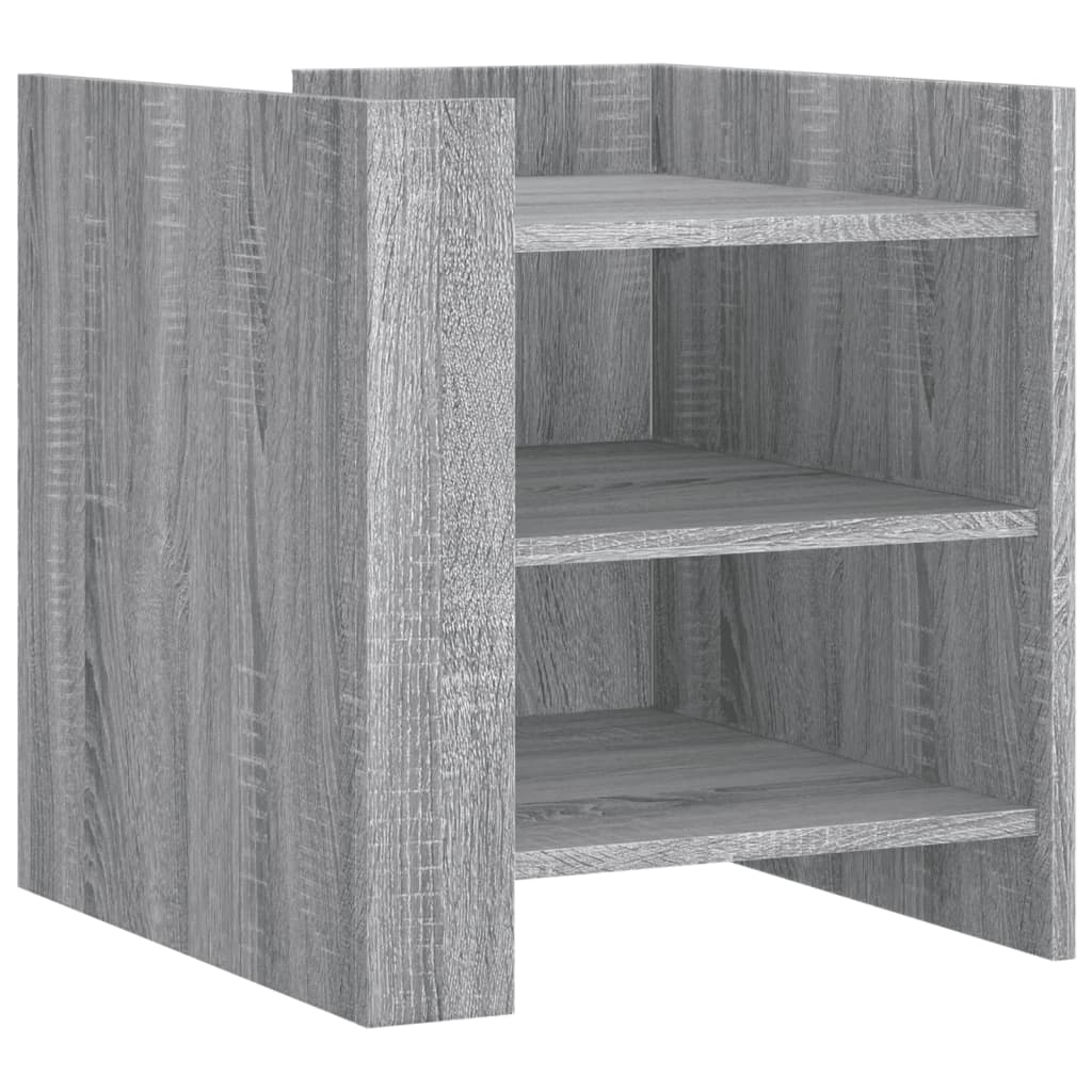 Mesita De Noche Madera De Ingeniería Gris Sonoma 45x50x50 Cm_0