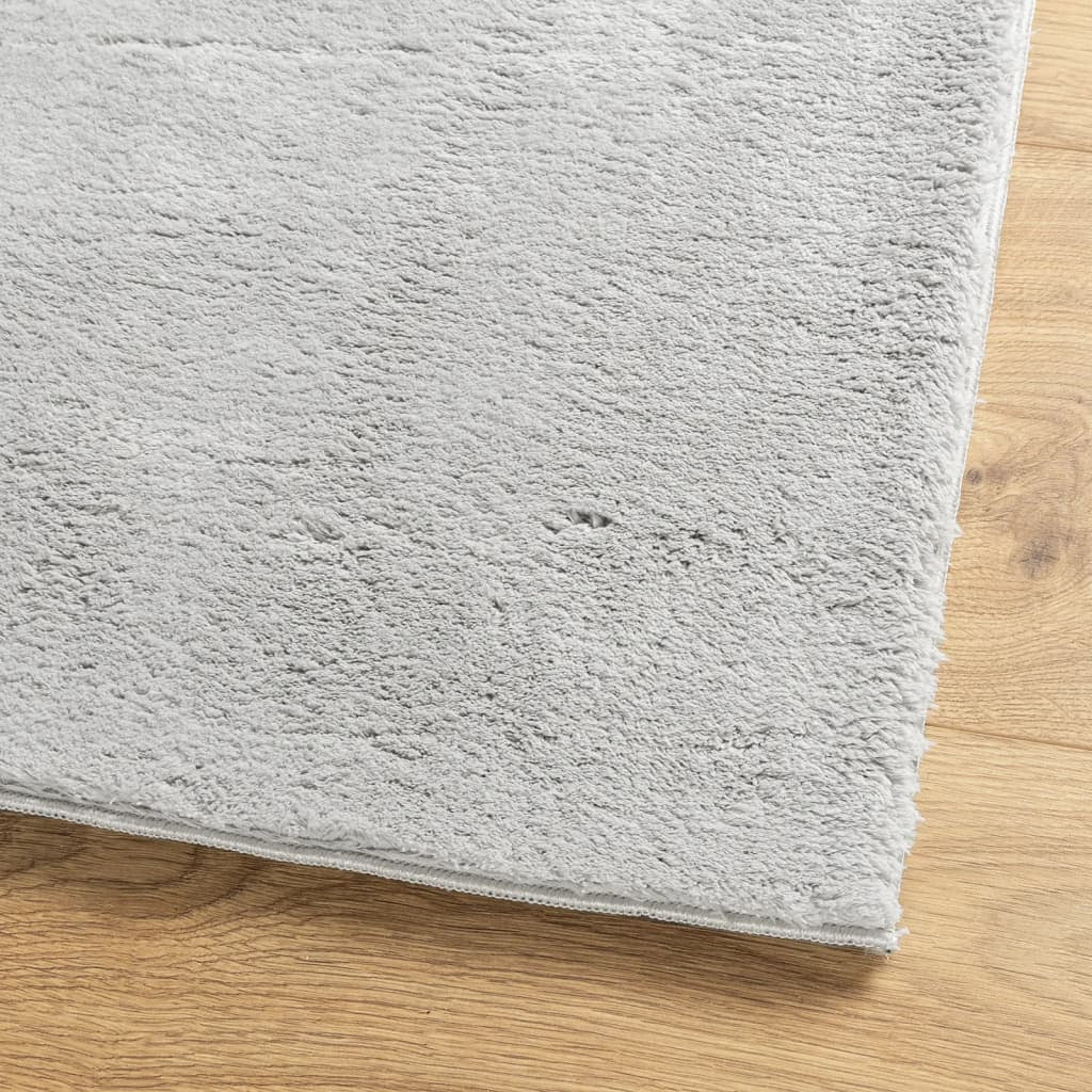 Vidaxl Alfombra De Pelo Corto Suave Lavable Huarte Gris 200x280 Cm_3
