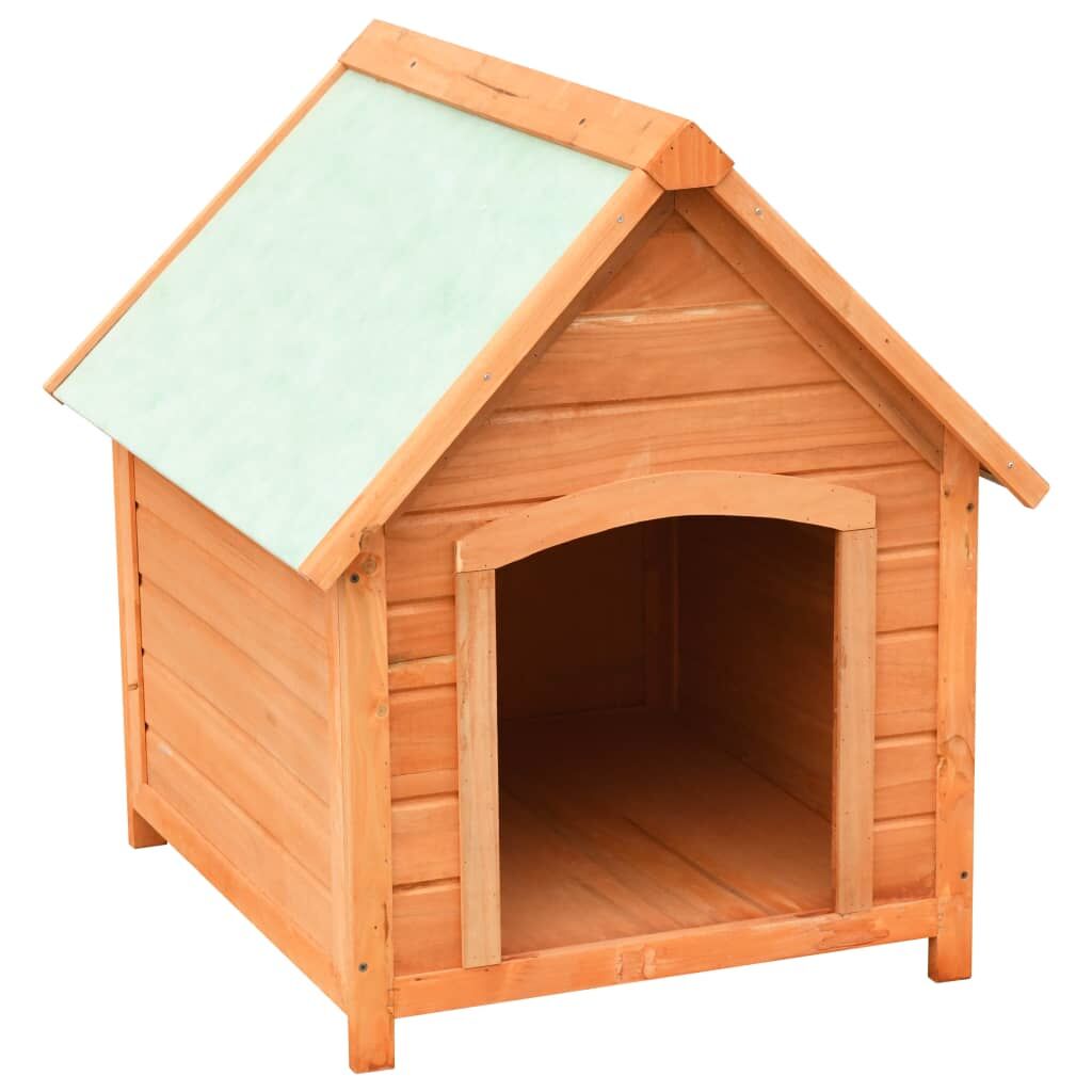 Vidaxl Caseta Para Perros Madera Maciza Pino Y Abeto 72x85x82 Cm_1
