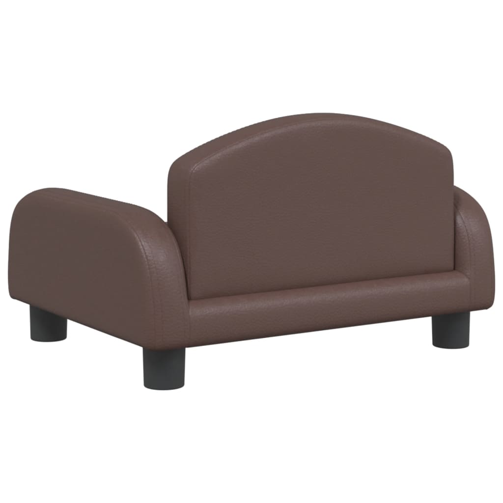 Cama Para Perros De Cuero Sintético Marrón 50x40x30 Cm / Vetonek_5