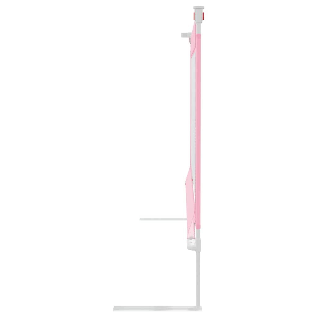 Vidaxl Barandilla De Seguridad Cama De Niño Rosa Tela 120x25 Cm_3