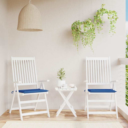 Vidaxl Cojines De Silla De Jardín 2 Uds Tela Oxford Azul 50x50x4 Cm_1