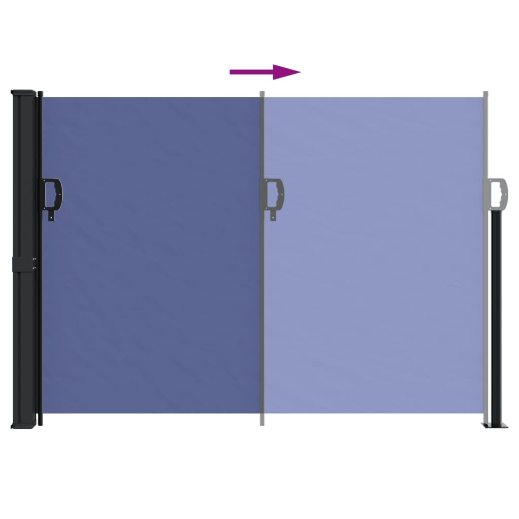 Vidaxl Toldo Lateral Retráctil Azul 140x300 Cm_4