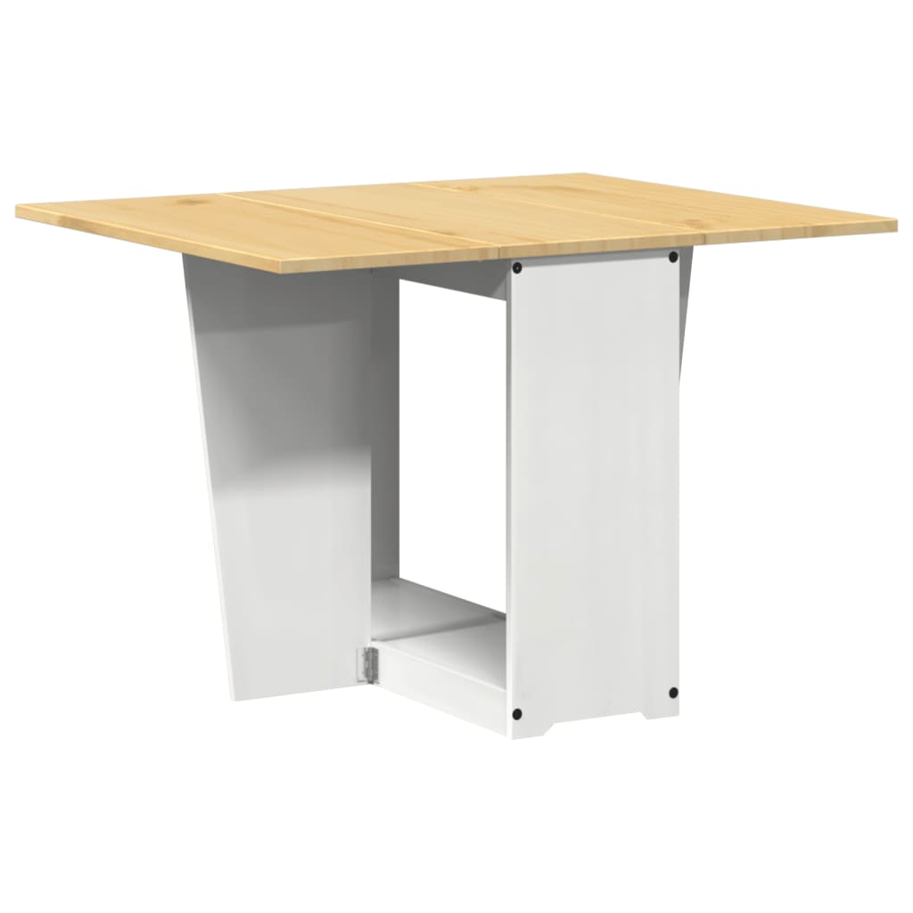 Mesa De Comedor Plegable Mariposa Corona Madera Pino Blanco_4