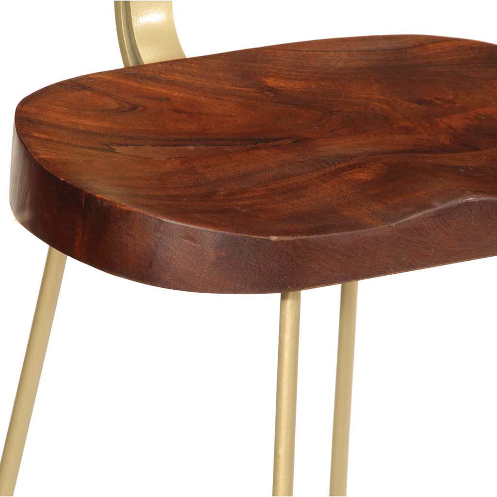 Taburetes De Barra 2 Uds 49x43x103 Cm Madera Maciza De Mango_4