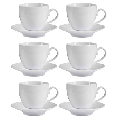 Set 6 Tazas Y Soporte 420ml Blanco Colección Vessia