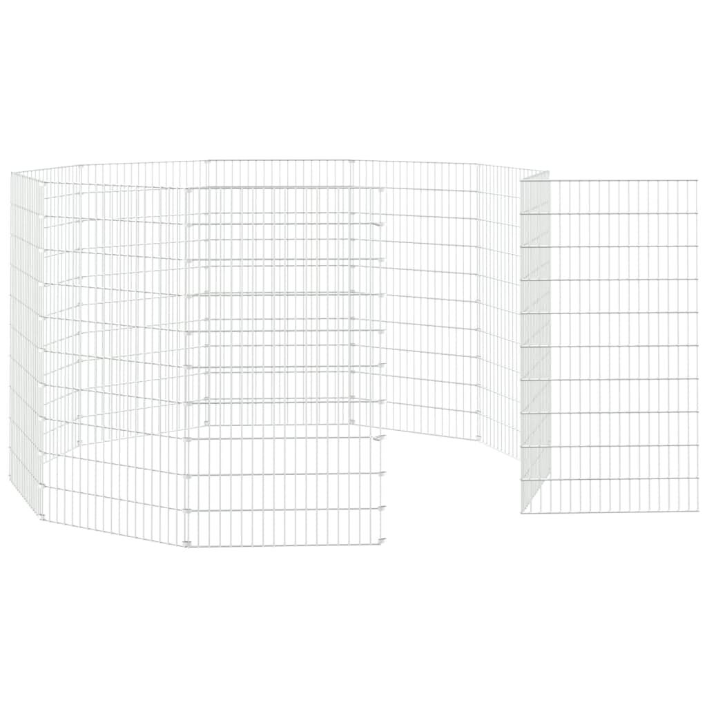 Vidaxl Recinto Animales Corral 10 Paneles Hierro Galvanizado 54x100 Cm_4