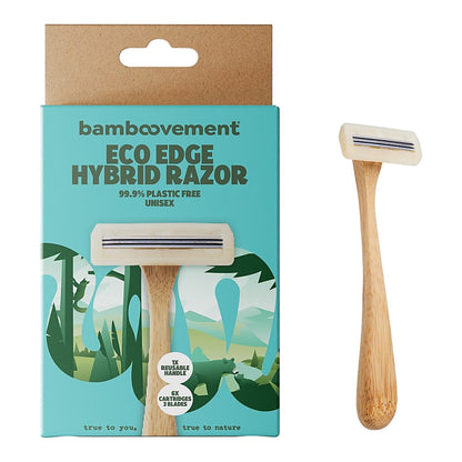Maquinilla de afeitar EcoEdge de bambú recargable Bamboovement 6 cabezales