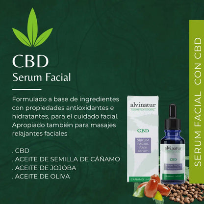 Alvinatur – Sérum Facial CBD 30 Ml – Cuidado Intensivo Del Rostro – Textura Ligera Con Gotero En Envase De Cristal_3