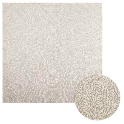Vidaxl Alfombra Zizur Apariencia Yute Interior Exterior Crema_0