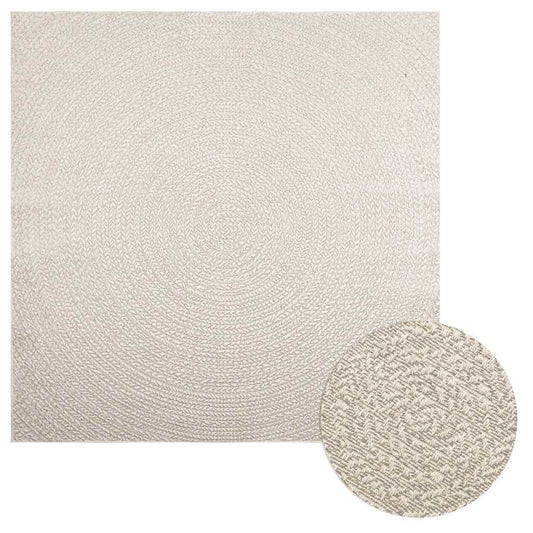Vidaxl Alfombra Zizur Apariencia Yute Interior Exterior Crema_0