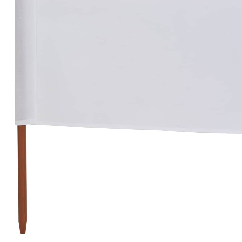 Vidaxl Paravientos De 5 Paneles Tela Blanco Arena 600x120 Cm_4