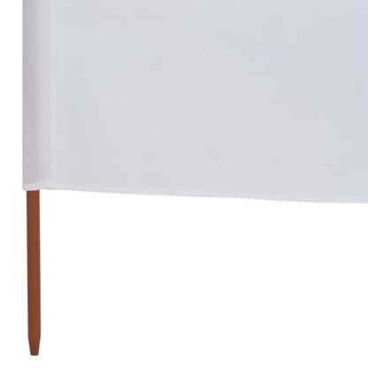 Vidaxl Paravientos De Playa De 5 Paneles Tela Blanco Arena 600x160cm_4