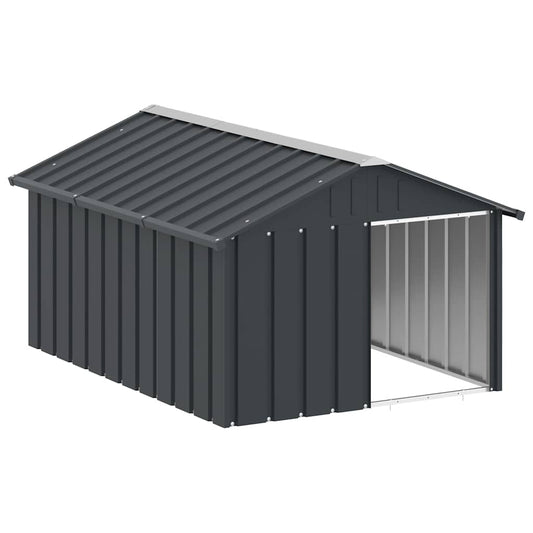 Casa Perros Acero Galvanizado Gris Antracita 116,5x153x81,5 Cm_0