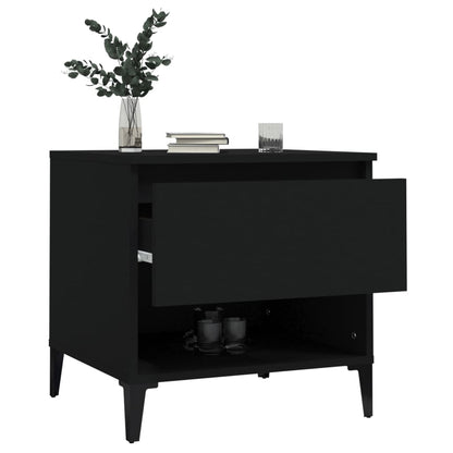 Mesa Auxiliar Madera Contrachapada Negro 50x46x50 Cm_3