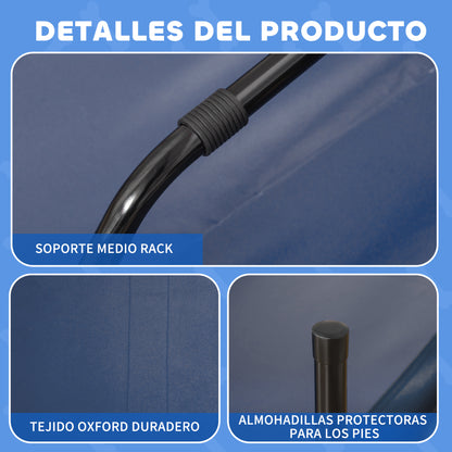 Pawhut Cama Elevada Para Perros Refrescante Y Transpirable 92x76x18 Cm Azul_5
