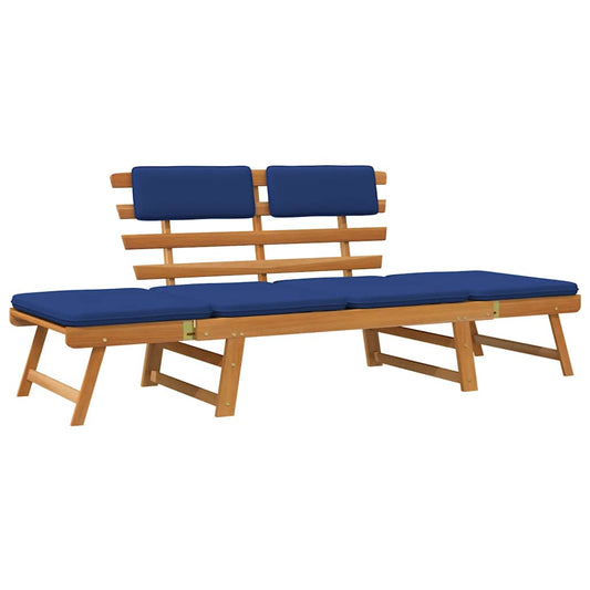 Vidaxl Banco De Jardín Con Cojines 2 En 1 190 Cm Madera Maciza Acacia_0