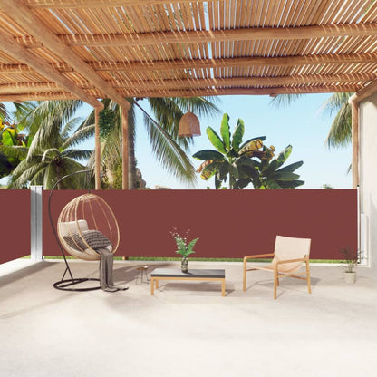Vidaxl Toldo Lateral Retráctil Marrón 140x1000 Cm_1