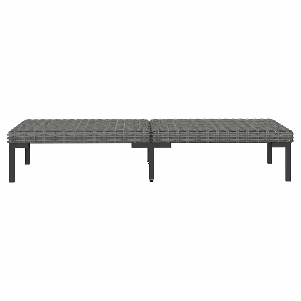Vidaxl Muebles Jardín 3 Pzas Ratán Sintético Semicircular Gris Oscuro_4