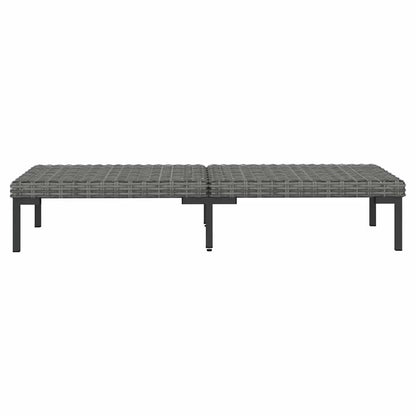 Vidaxl Muebles Jardín 3 Pzas Ratán Sintético Semicircular Gris Oscuro_4