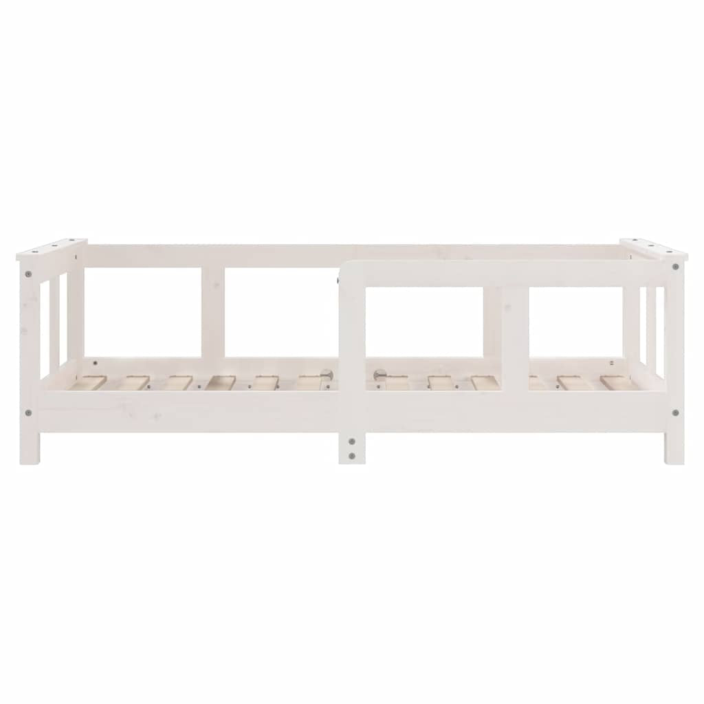 Vidaxl Estructura De Cama Para Niños Madera De Pino Blanco 70x140 Cm_4