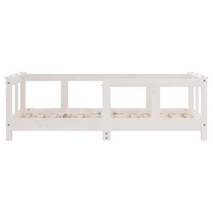 Vidaxl Estructura De Cama Para Niños Madera De Pino Blanco 70x140 Cm_4