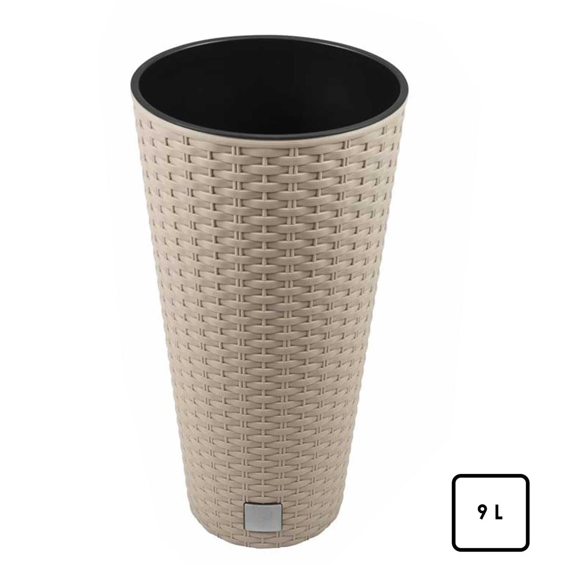 Maceta Rato De 15,5 Litros Con Inserto 25 X 25 X 47,6 Cm En Color Mocca_3