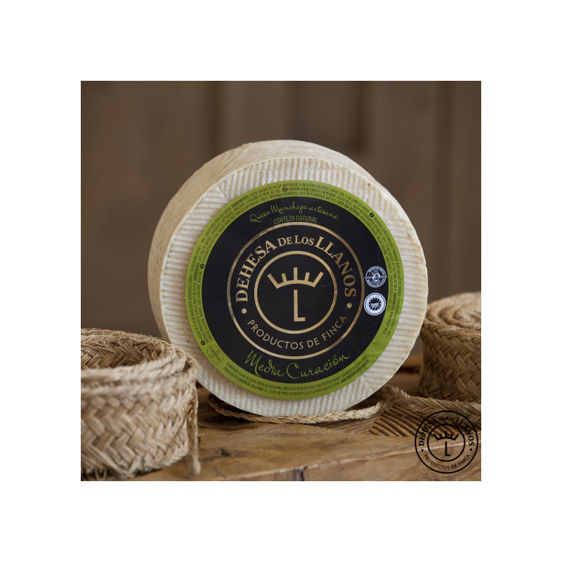 Queso Manchego Artesano Media Curación Con Denominación De Origen Protegida. Formato Pequeño 0,8 Kg. Queso Entero_1