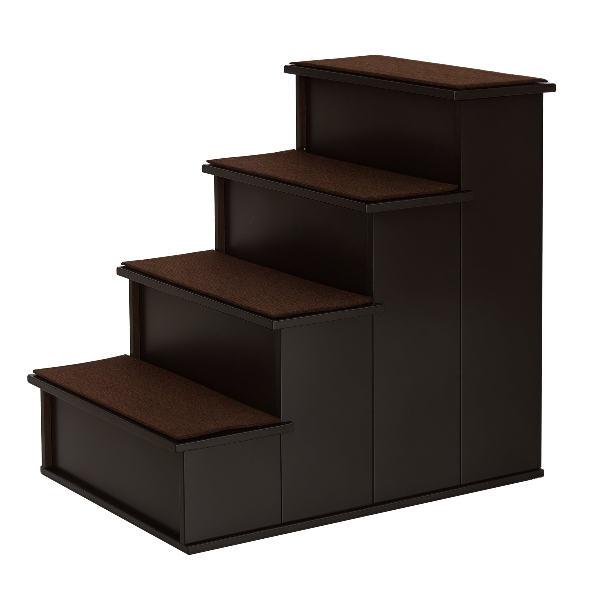 Pawhut Escalera Para Perros De 4 Peldaños Con Acolchados 40x59x54,2 Cm Marrón_0