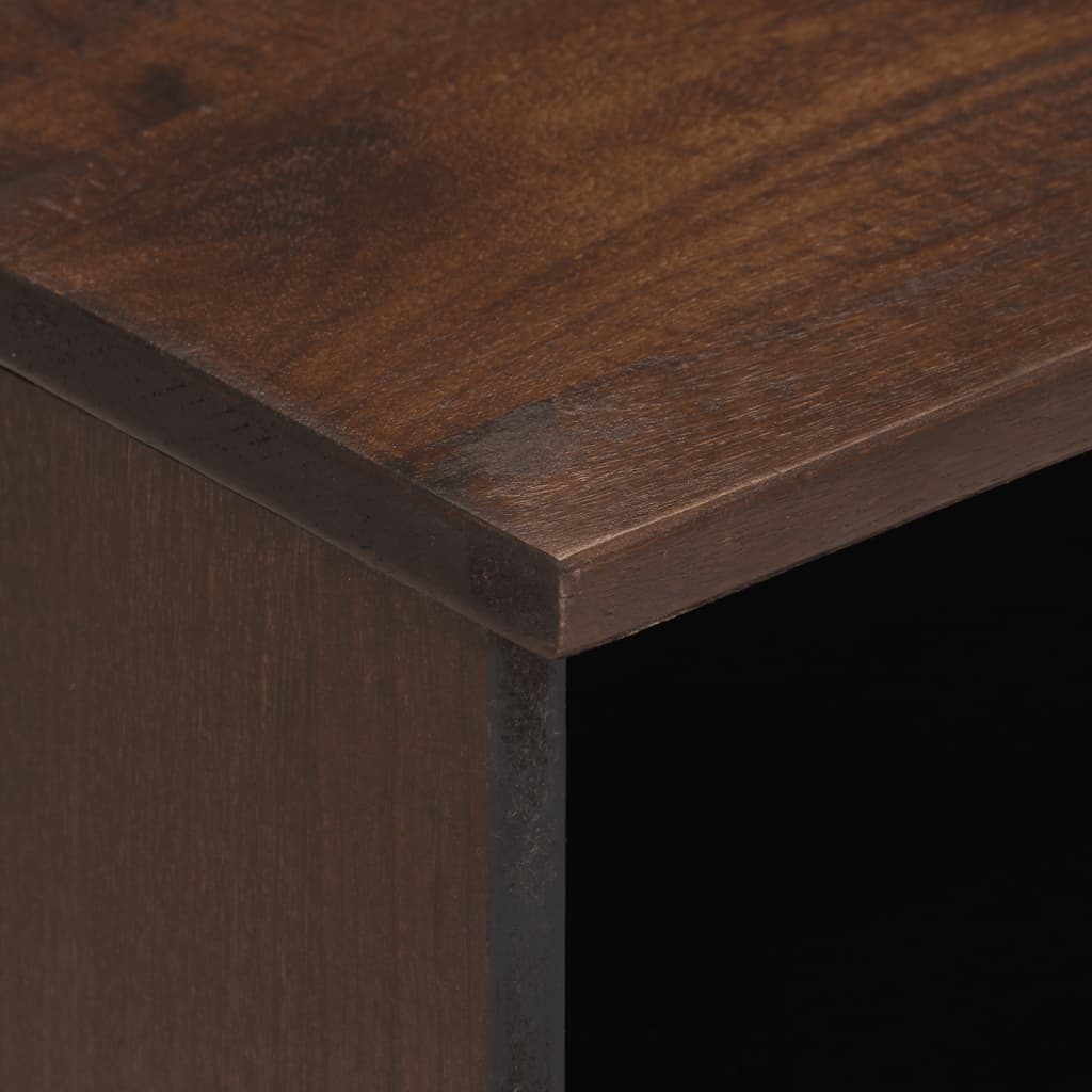 Mesita De Noche De Madera Maciza De Mango 40x34x46 Cm_4