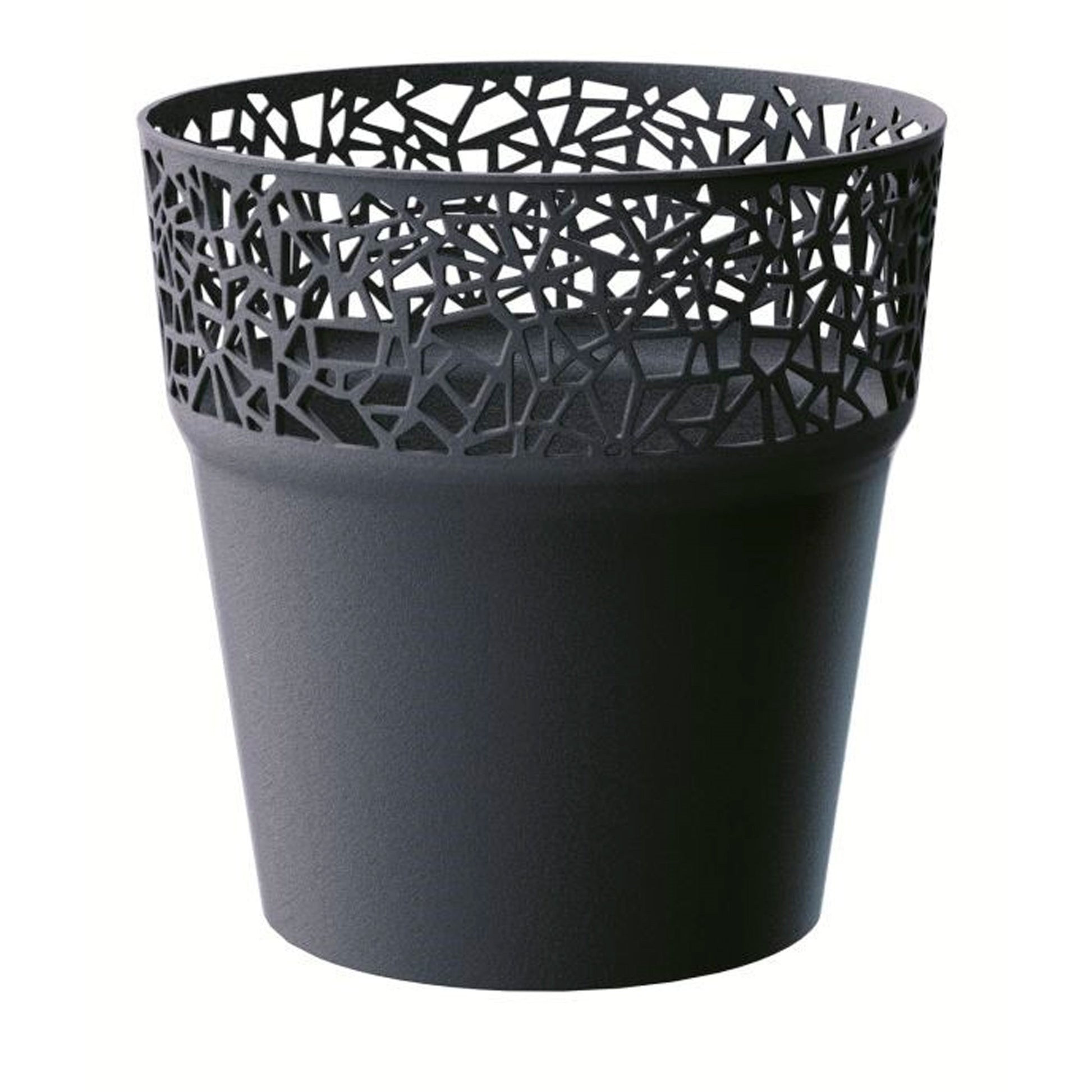 Maceta De Plastico Tree En Color Antracita 17,5 (largo) X 17,5 (ancho) X 17,9 (alto) Cm_0