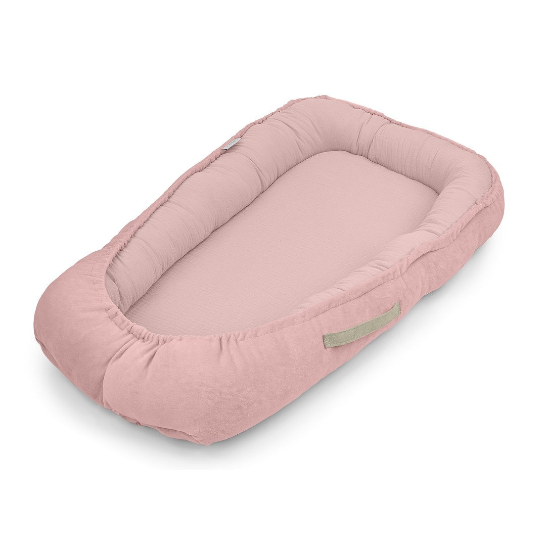 Cuna Nido Colecho Bebe Muselina Rosa Empolvado_5