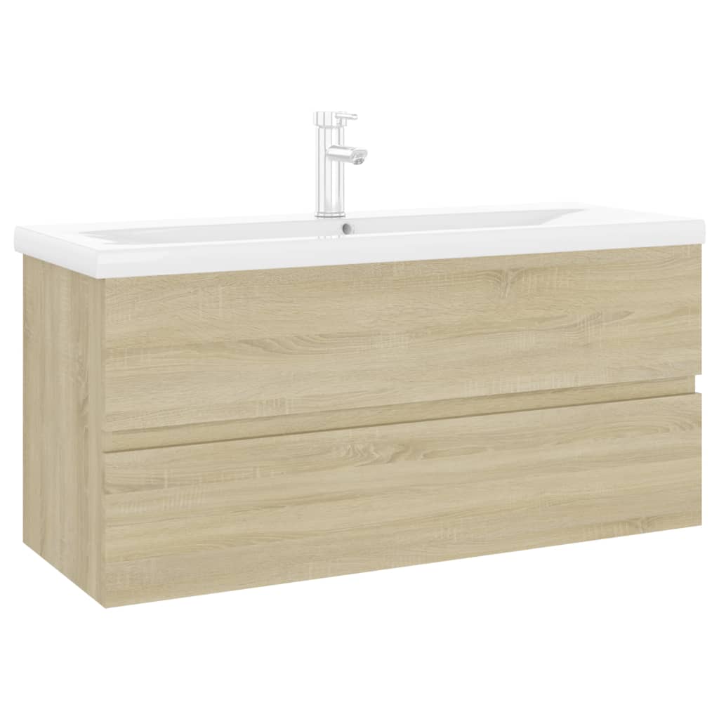 Mueble Con Lavabo Madera De Ingeniería Roble Sonoma_1