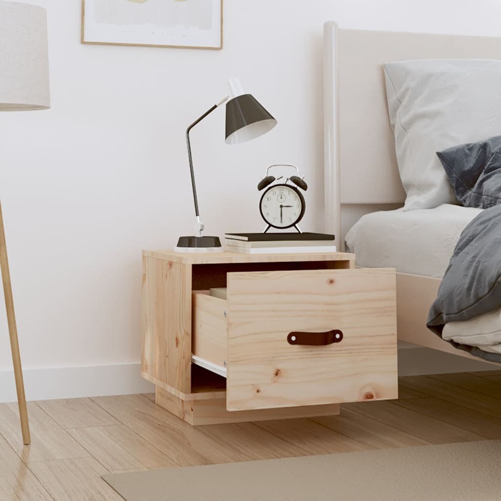 Mesitas De Noche 2 Uds Madera Maciza De Pino 40x34x35 Cm_1