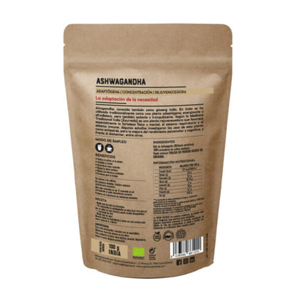 Ashwagandhaen Polvo Raw Sin Gluten Bio 100g_1