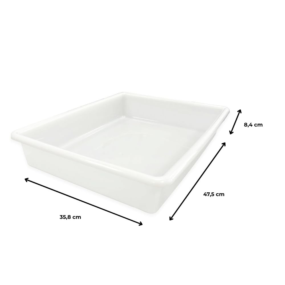3 Bandejas Resistentes Uso Alimentario Con Tapa: 10,7l Sin Bpa's (48,5 X 36,8 X 8,5cm). Cocinas, Restaurantes, Catering_3