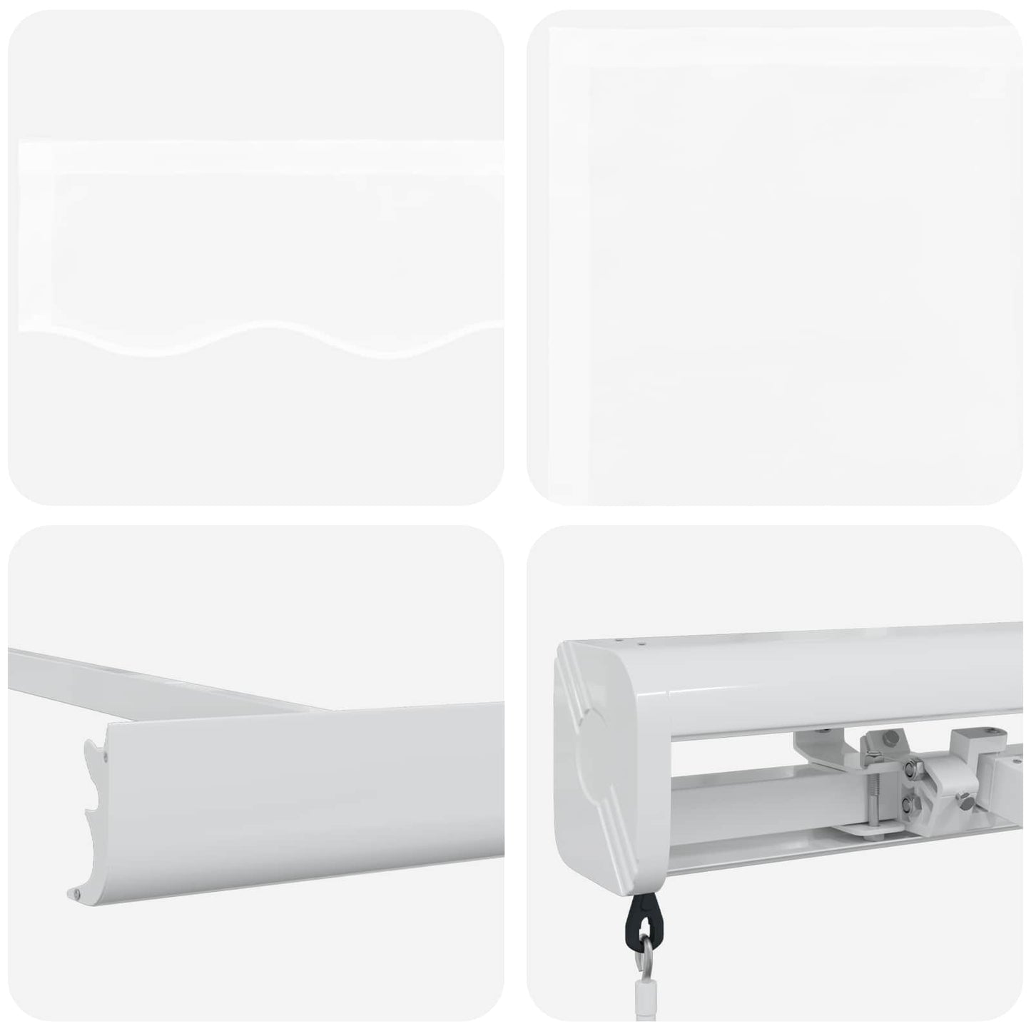 Toldo Retráctil Blanco 300 X 250 Cm Lona Y Aluminio_3