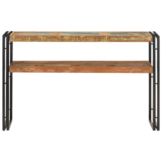 Mesa Consola De Madera Maciza Reciclada 120x30x75 Cm_0