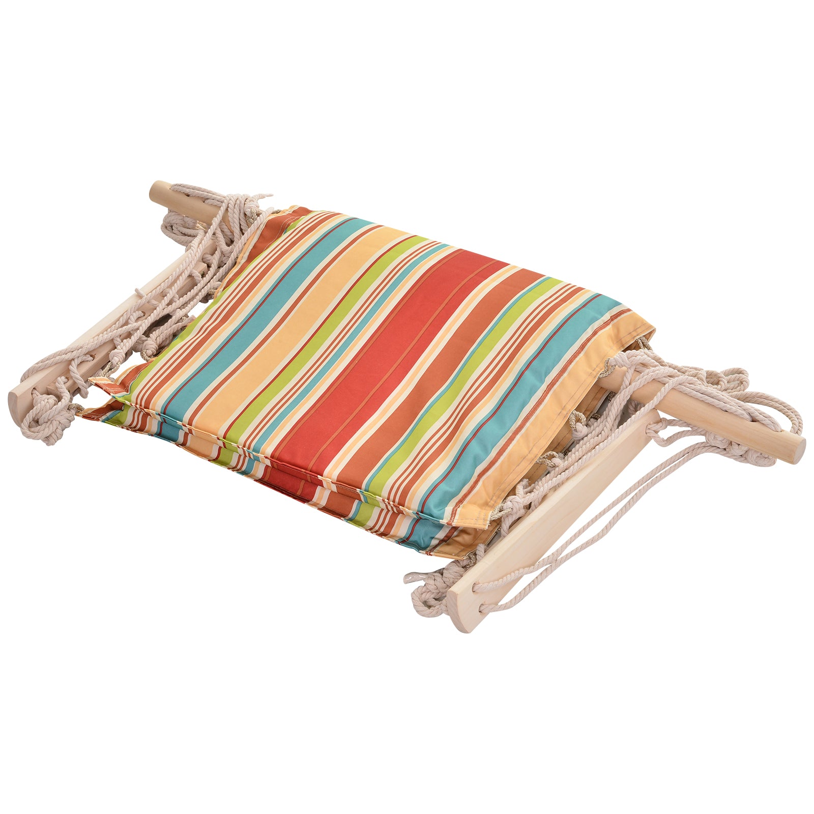 Outsunny Silla Colgante Para Exterior Interior De Rayas 100x106cm Carga 100 Kg_3