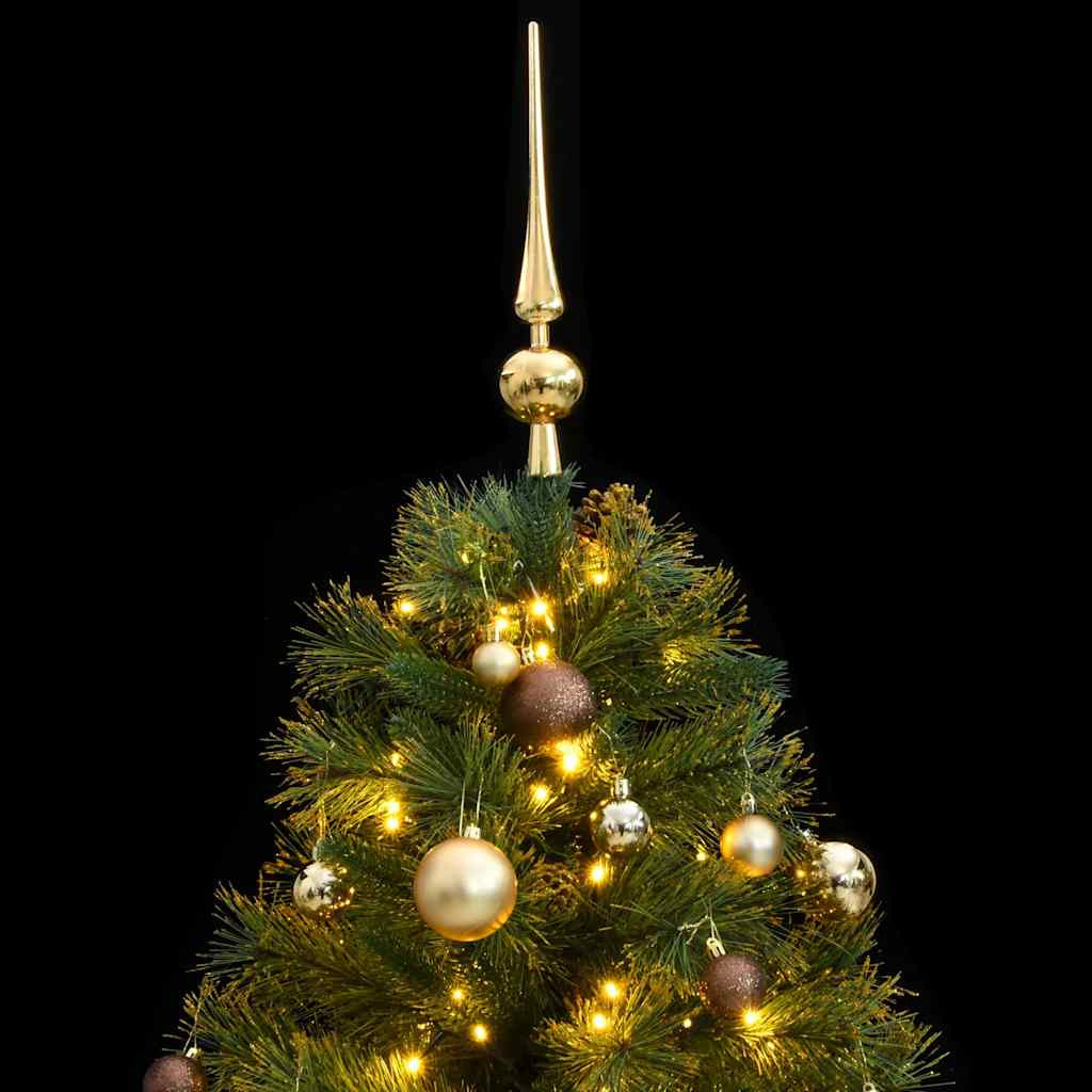 Vidaxl Árbol De Navidad Artificial Con Bisagras 150 Led Y Bolas 150 Cm_1
