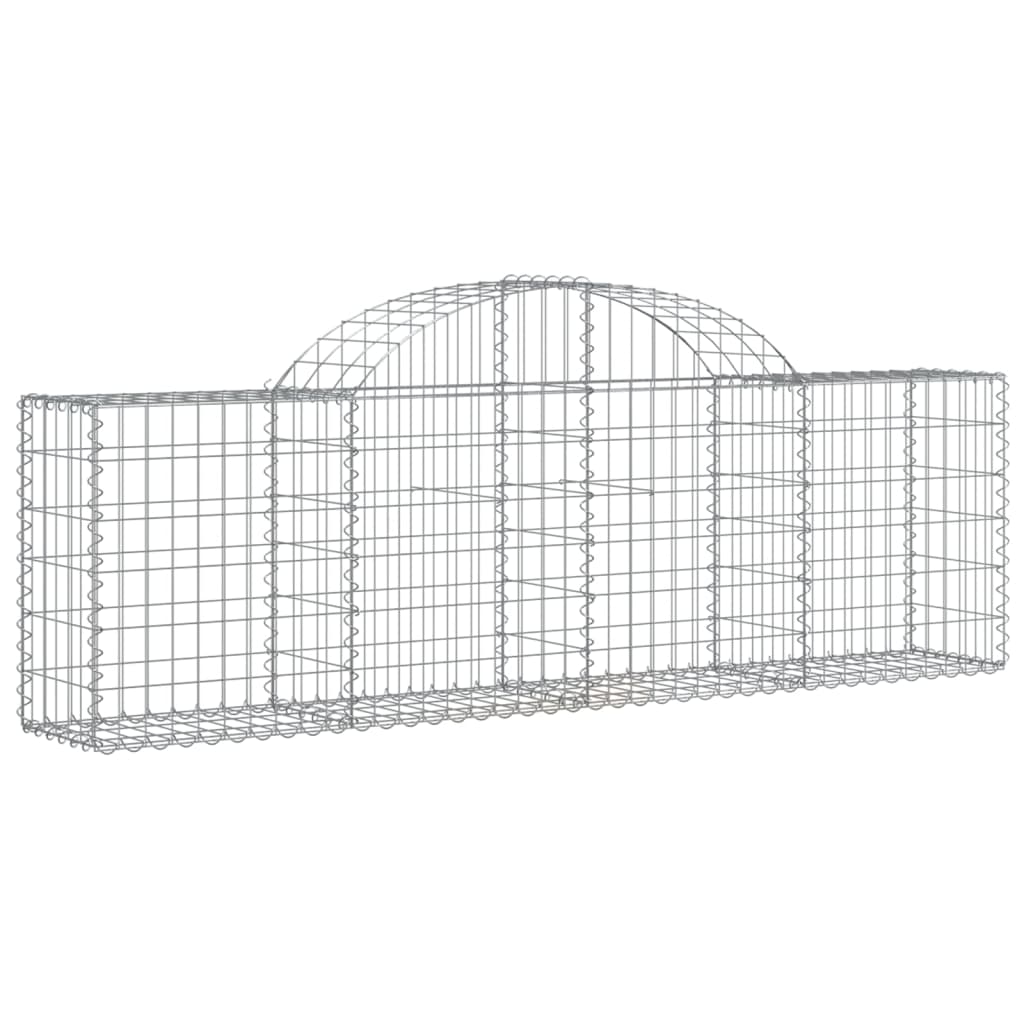 Cestas De Gaviones 9 Uds Forma De Arco Hierro 200x30x60/80 Cm_2