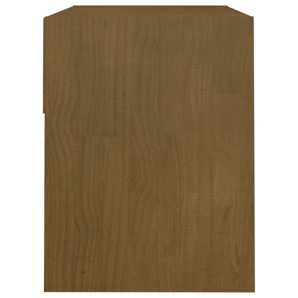 Mesita De Noche Madera Maciza De Pino Marrón Miel 40x31x40 Cm_3