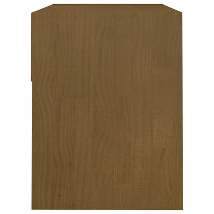 Mesita De Noche Madera Maciza De Pino Marrón Miel 40x31x40 Cm_3