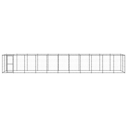 Vidaxl Perrera De Exterior De Acero Con Techo 26,62 M²_1