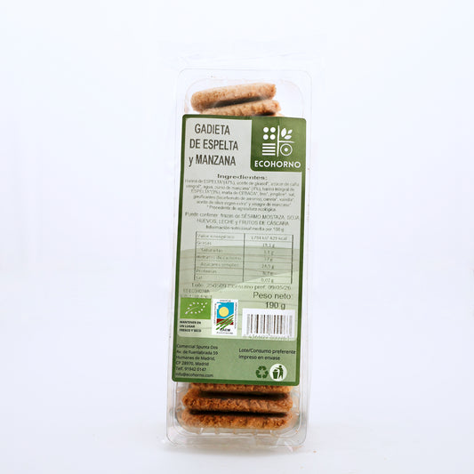 Gadieta ecológica de espelta y manzana