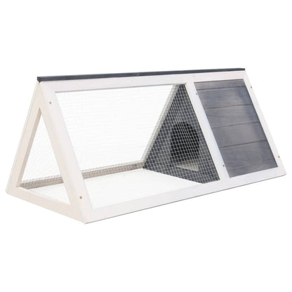 Vidaxl Conejera Jaula De Animales De Madera Gris_3