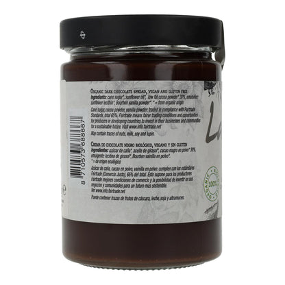 Crema de Chocolate Negro Vegano Sin Gluten La Vida Vegan, 270 g 270 g