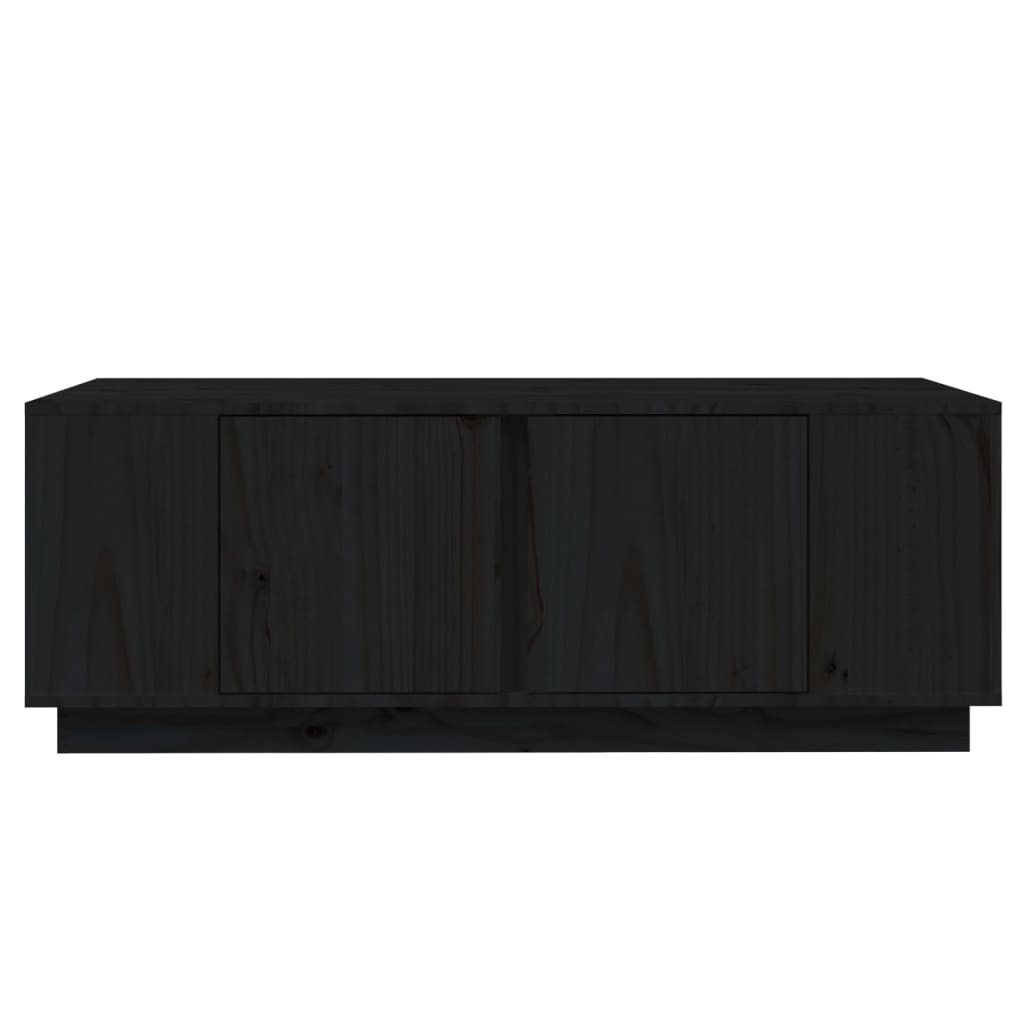 Mesa De Centro De Madera Maciza De Pino Negro 110x50x40 Cm_3