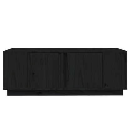 Mesa De Centro De Madera Maciza De Pino Negro 110x50x40 Cm_3